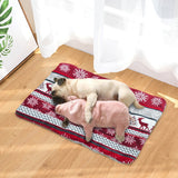 Christmas Warm Dog Mat Beds